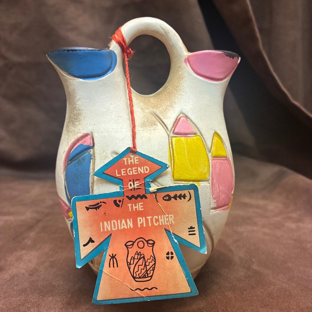 The Indian Wedding Pitcher Legend Great Spirits Ceramic Drink Jug Southwestern